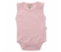 Babyushka Organic Essentials Sleeveless Vest Onesie in Pink Marle