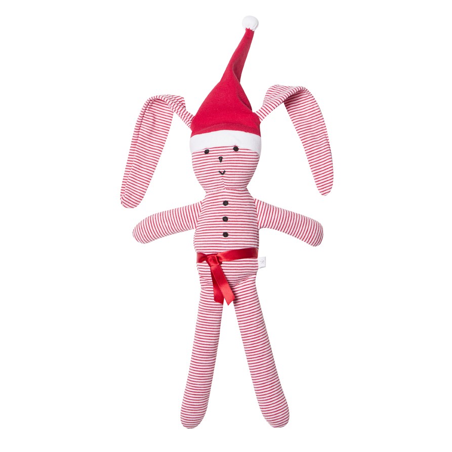 Bebe by Minihaha Christmas Floppy Rabbit Santa Rattle