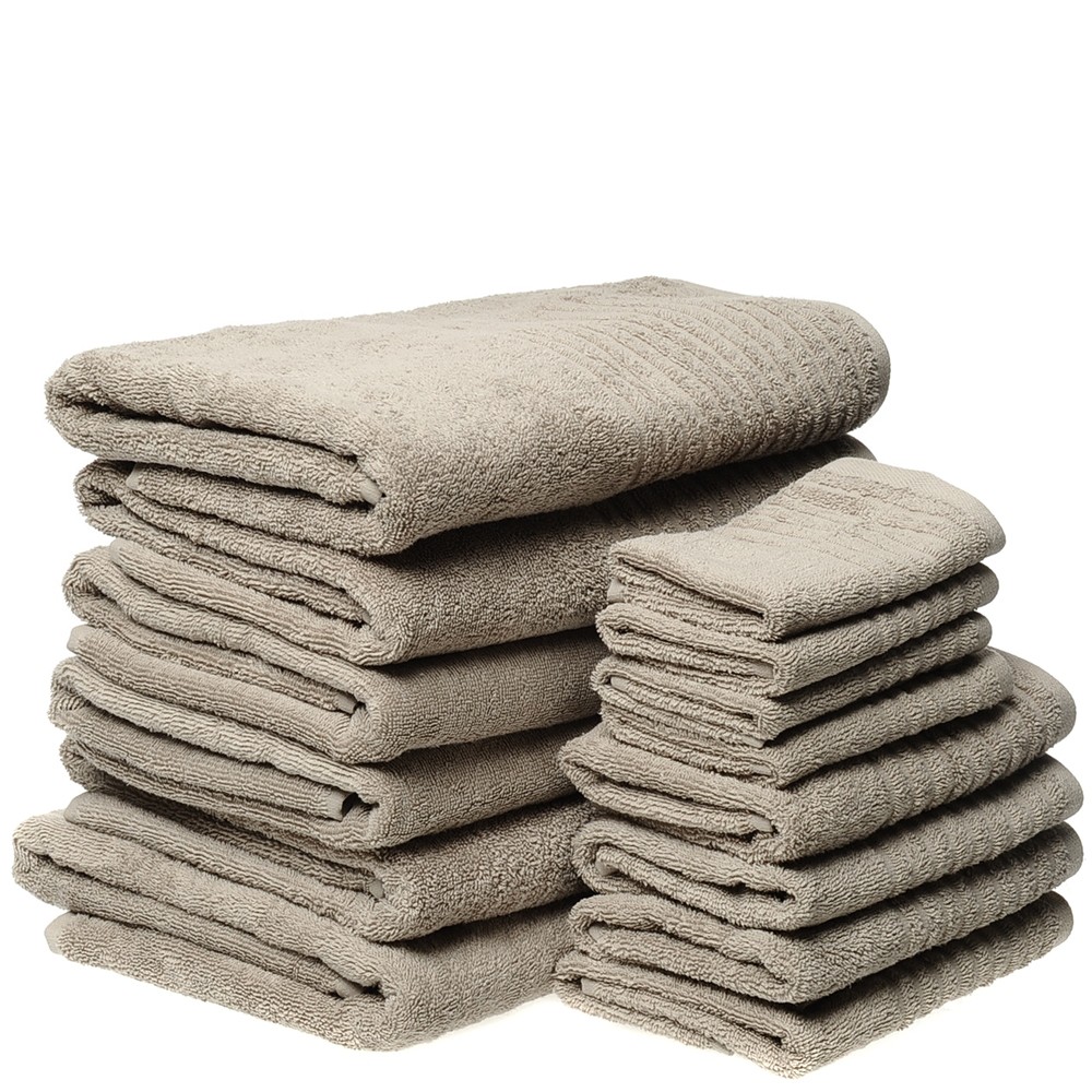14 Piece Luxury 600GSM Towel Set in Taupe