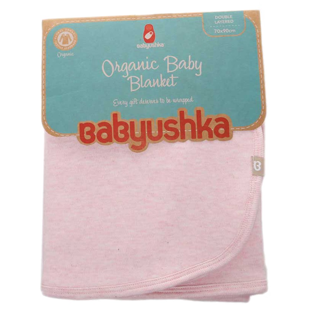 Babyushka Organic Essentials Double-Sided Blanket in Pink Marle