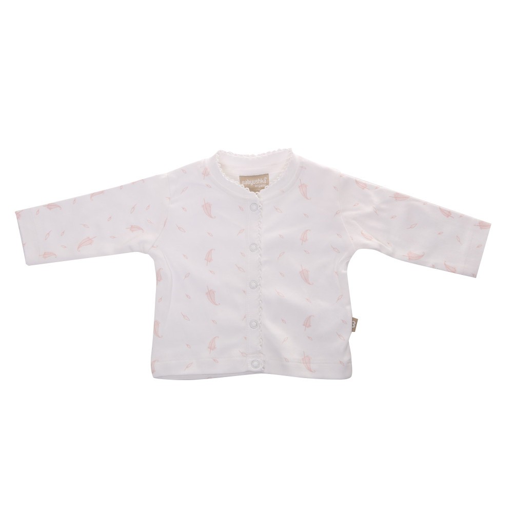 Babyushka Organic Essentials Jacket in Pink Leaf Print