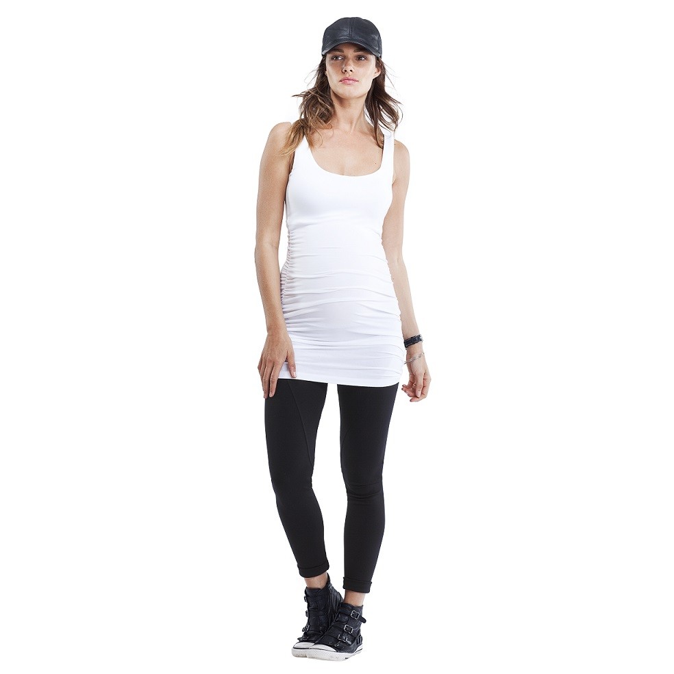 Maternity Layering Tank in Pure White