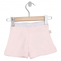 Organic Essentials Shorts - Pink w/Grey Trim