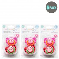 6-Pack Girls BPA Free Soothers 6m+
