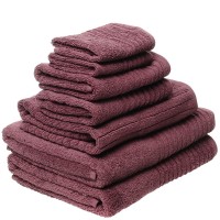 7 Piece Luxury 600GSM Towel Set in Aubergine