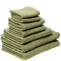 7 Piece Luxury 600GSM Towel Set in Pistachio