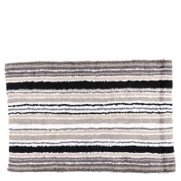 Cotton Tufted Bath Mat in Charcoal Combo