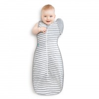 Love To Swaddle UP 50/50 Grey Stripe M - 6-8.5kg