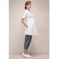 Libby Maternity Tunic in Pure White
