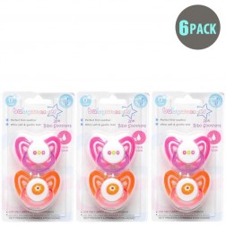 6-Pack Girls BPA Free Soothers 0m+