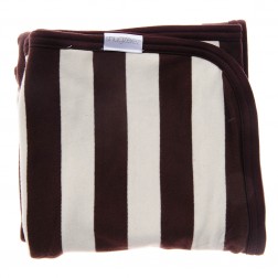 Double Layered Stripe Blanket in Brown