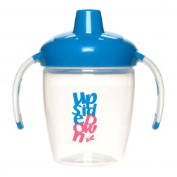 Hard Spout Non-Spill Cup w Handles in Blue
